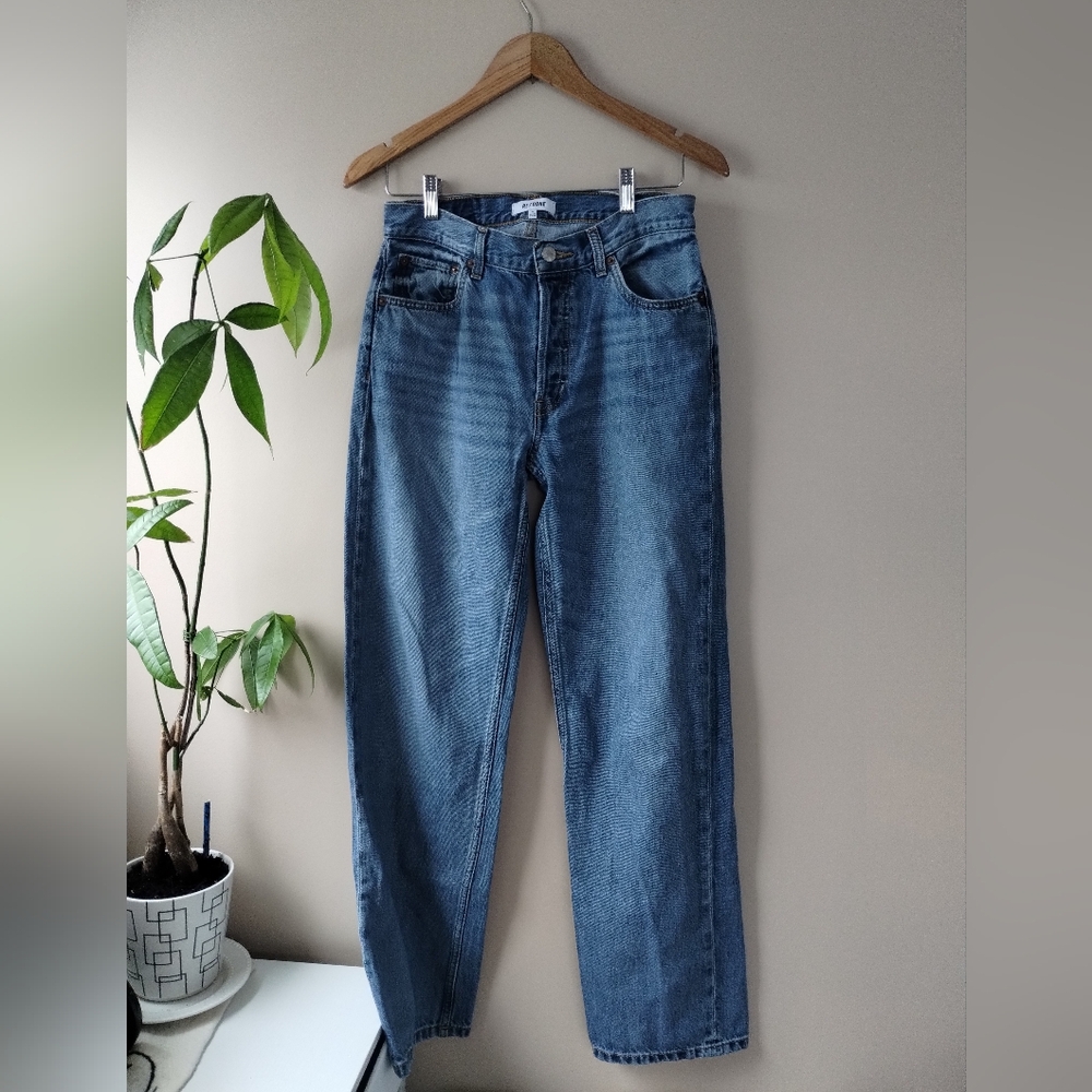 Re/Done Straight Leg Blue Jeans 24 - Picture 9 of 9